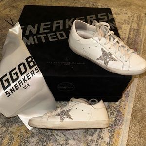GOLDEN GOOSE SUPERSTAR LIMITED EDITION SWAROVSKI EDIT COLLAB 36 6 EUC